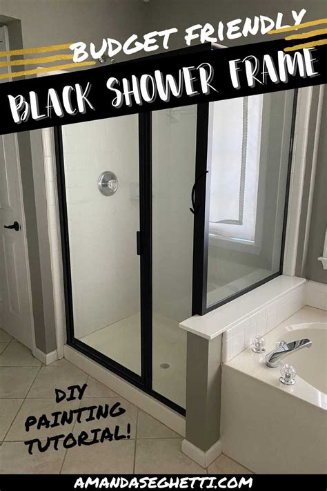 can you paint a metal shower enclosure|painting shower door frame black.